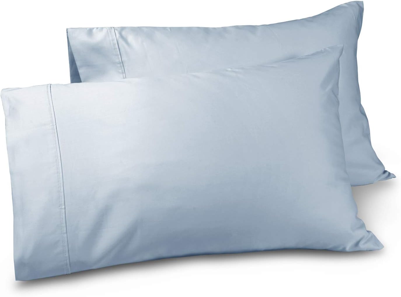 TRANQUIL NIGHTS - 500 Thread Count 100% Cotton Pillowcase Pair, 2-Piece Ivory, Standard/King Pillow Protector, Soft & Silky Sateen Weave Bed Pillow Cover, Fits Pillows Upto 20 x 30 inches